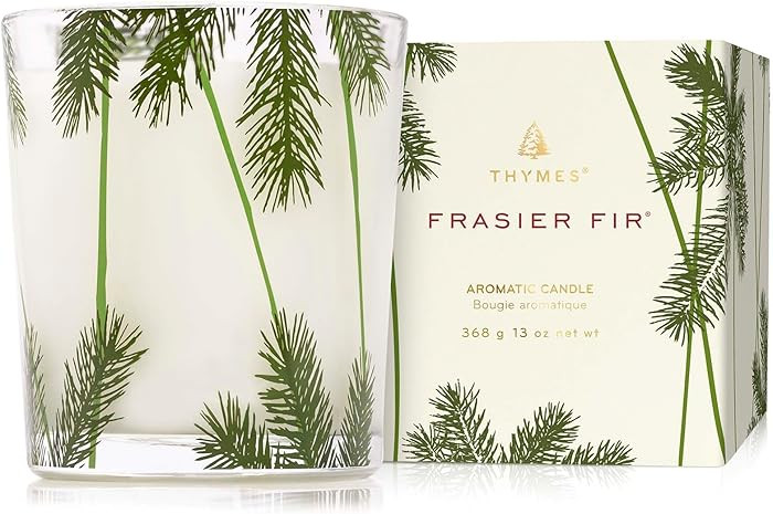 Thymes Frasier Fir Pine Needle Candle – Holiday Candles for Home Scented with Notes of Crisp Si... | Amazon (US)