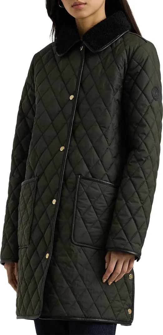 Diamond Pattern Quilted Coat | Nordstrom