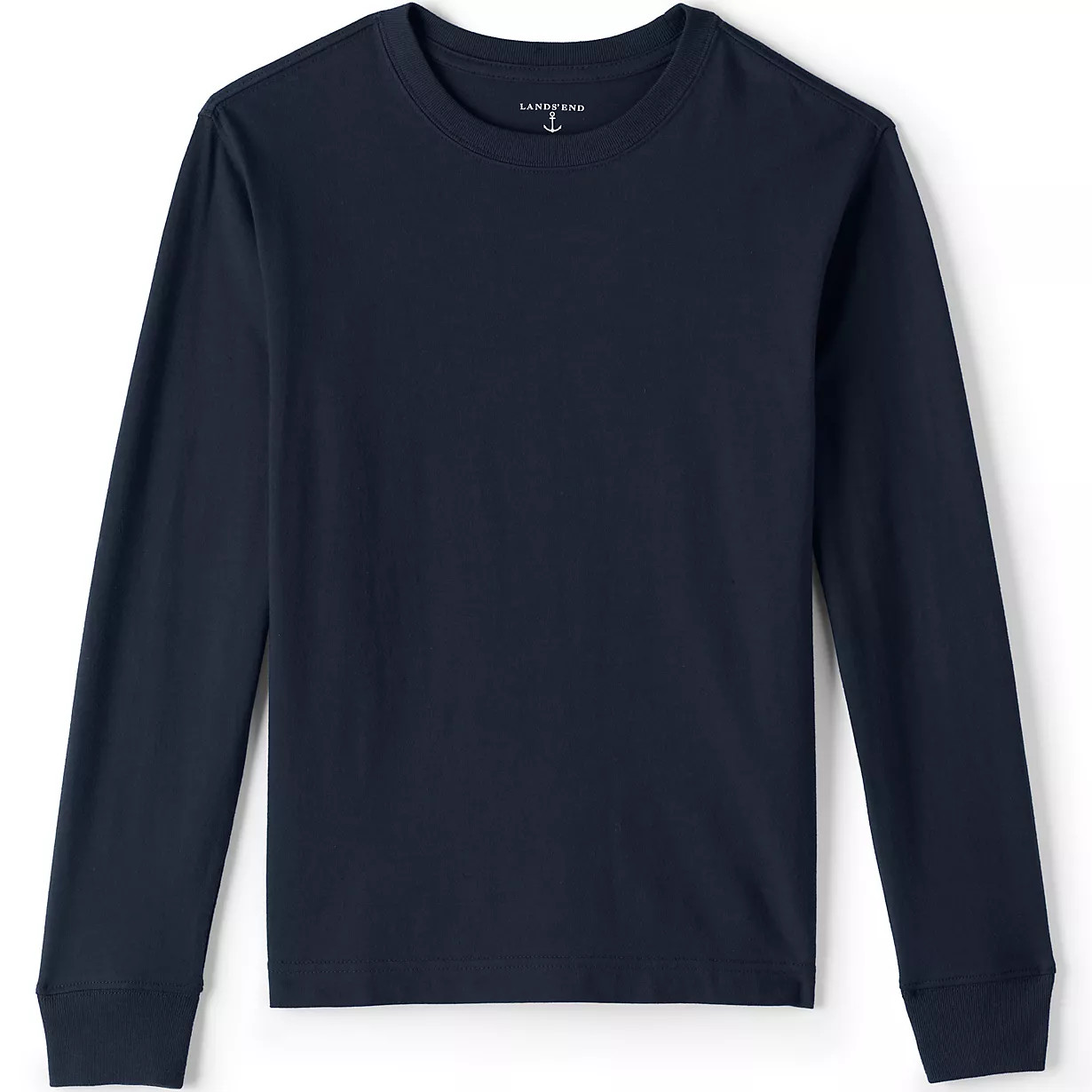 School Uniform Boys Long Sleeve Essential T-shirt | Lands' End (US)