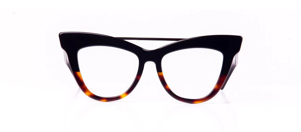 FUBU Frames Empire Black and Tortoise Cat Eye Blue Light Eyeglasses | Shop Simon