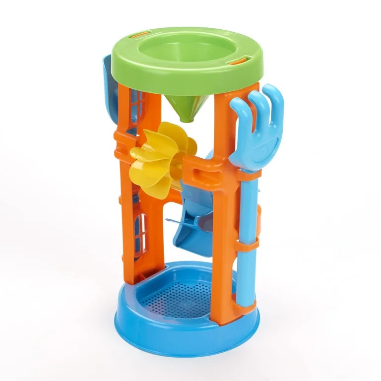 Play Day Kids’ Sand & Water Wheel Tower with Shovel & Rake – Beach Sand Water Toy | Walmart (US)