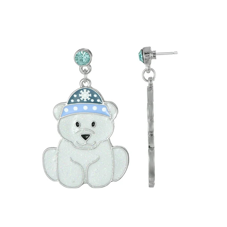 Holiday Time Polar Bear Earrings, 1 Pair | Walmart (US)