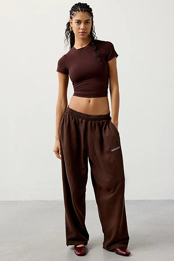 iets frans. iets frans… Harri Wide Leg Jogger Pant in Brown, Women's at Urban Outfitters | Urban Outfitters (US and RoW)