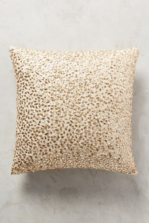 Vegan Leather Glimmer Pillow | Anthropologie (US)