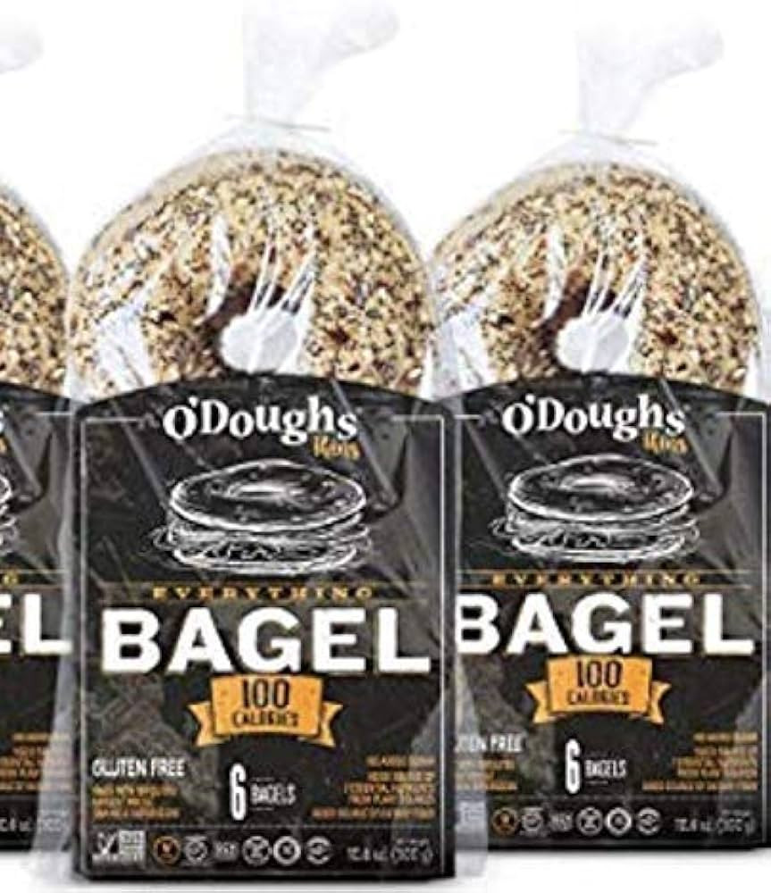 O'Dough's Thins Gluten Free Bagels, Everything, 100 Calorie Bagels, Presliced, 10.58 Ounce [3 Pac... | Amazon (US)
