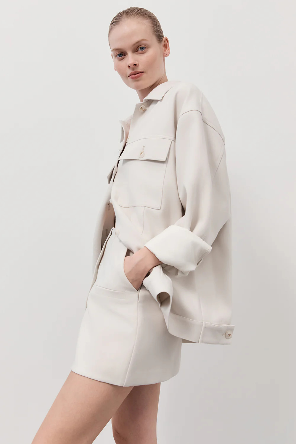 JIL SILVER TAILORED TRUCKER JACKET | DISSH