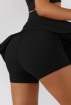 Ulteum Women's High Waisted Tennis Skirt Athletic Golf Skirt Women Tennis Skorts Side Slit Skater... | Amazon (US)