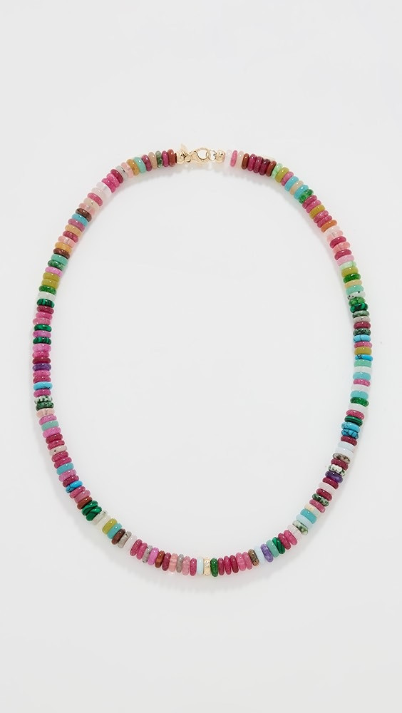 EF Collection 14k Jumbo Multi Gemstone Bead Necklace | Shopbop | Shopbop
