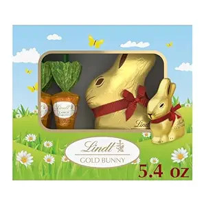 Lindt GOLD BUNNY Milk Chocolate & Milk Chocolate Candy with Hazelnut Carrot Sticks, 5.4 oz. | Amazon (US)