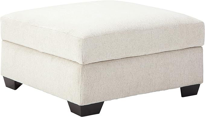 Signature Design by Ashley Cambri Reversible Table Top Square Storage Ottoman with Cup Holders, W... | Amazon (US)