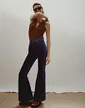 The Perfect Vintage Flare Jean in Bright Dark Indigo Wash | Madewell