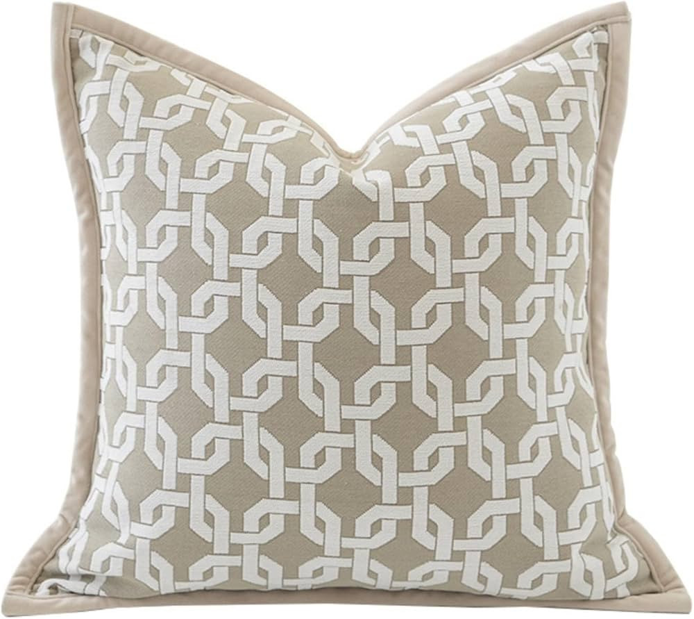 Croker Horse 20x20'' Inches Throw Pillow Cushion Cover - Chain Pattern Chenille Jacquard Embroide... | Amazon (US)