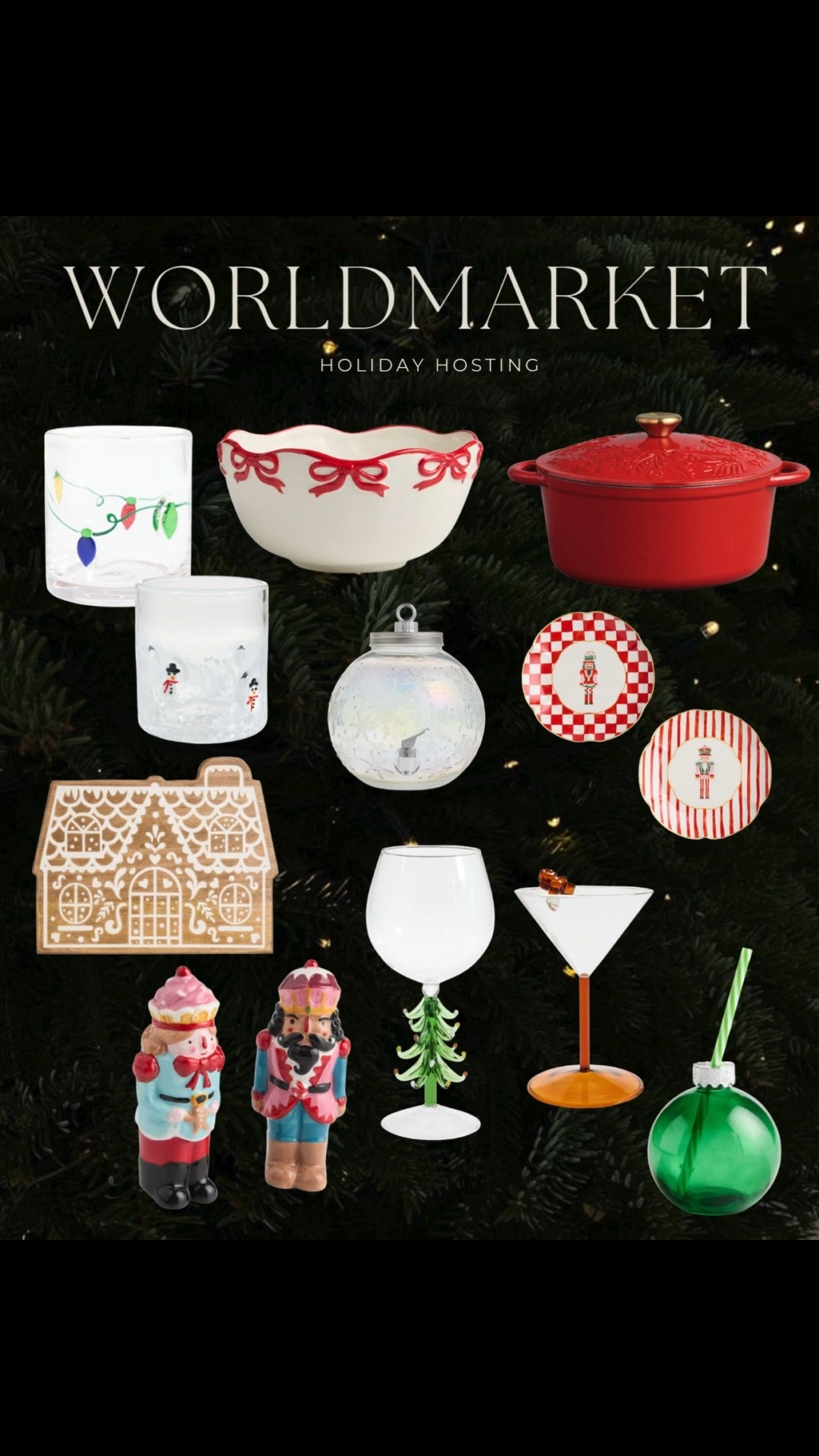 Cheerful kitchen and hosting essentials for the holidays.

Bow details. Glassware. Red. Green. Playful accents.Plates 

#WorldMarketHome #HolidayHosting #ChristmasKitchenDecor #SeasonalHomeStyle #FestiveFinds

#LTKHoliday #LTKHome
