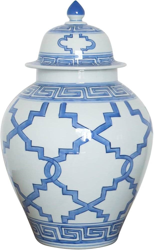NAMAZI Ceramic Jars,Tea Jar,Chinese Style Storage Jars,Decorative Jars with Lids Blue and White G... | Amazon (US)