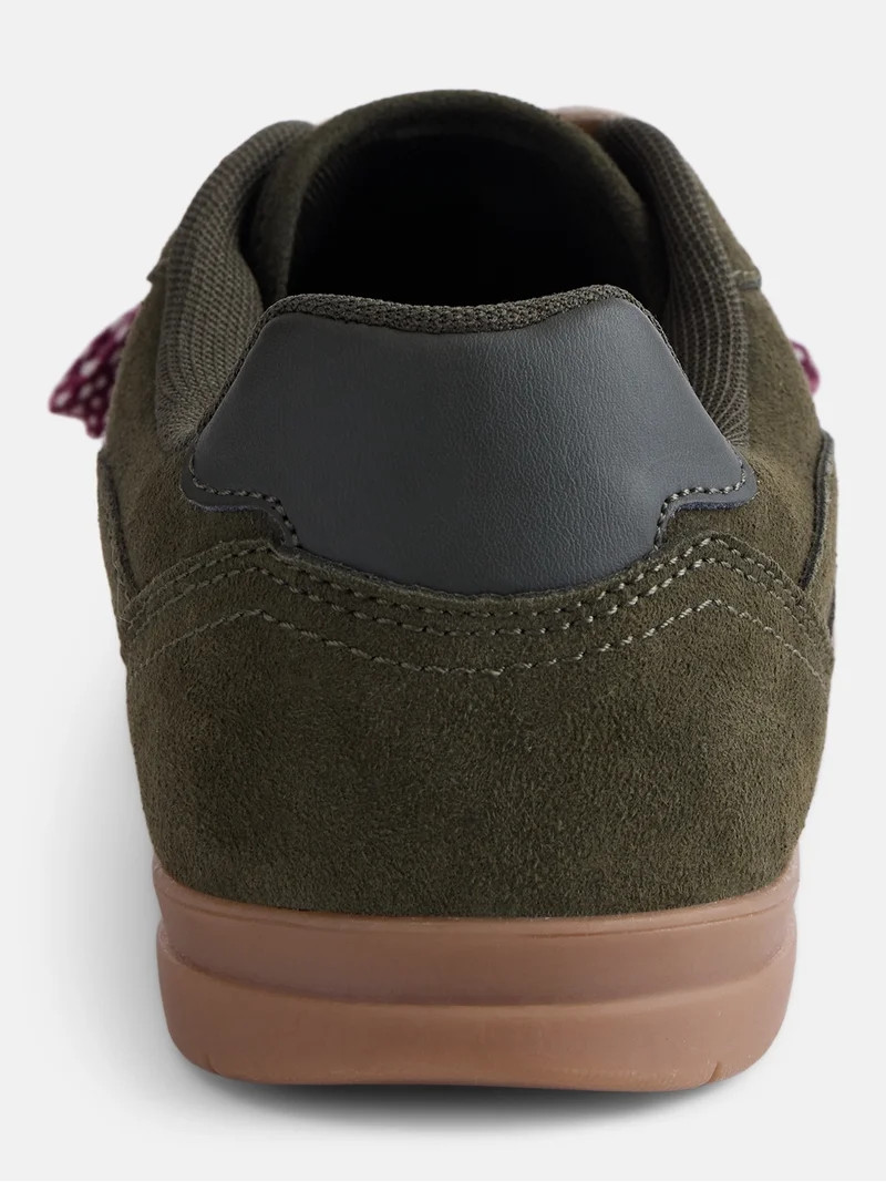 No Boundaries Women's Faux Suede Double Lace Sneakers | Walmart (US)