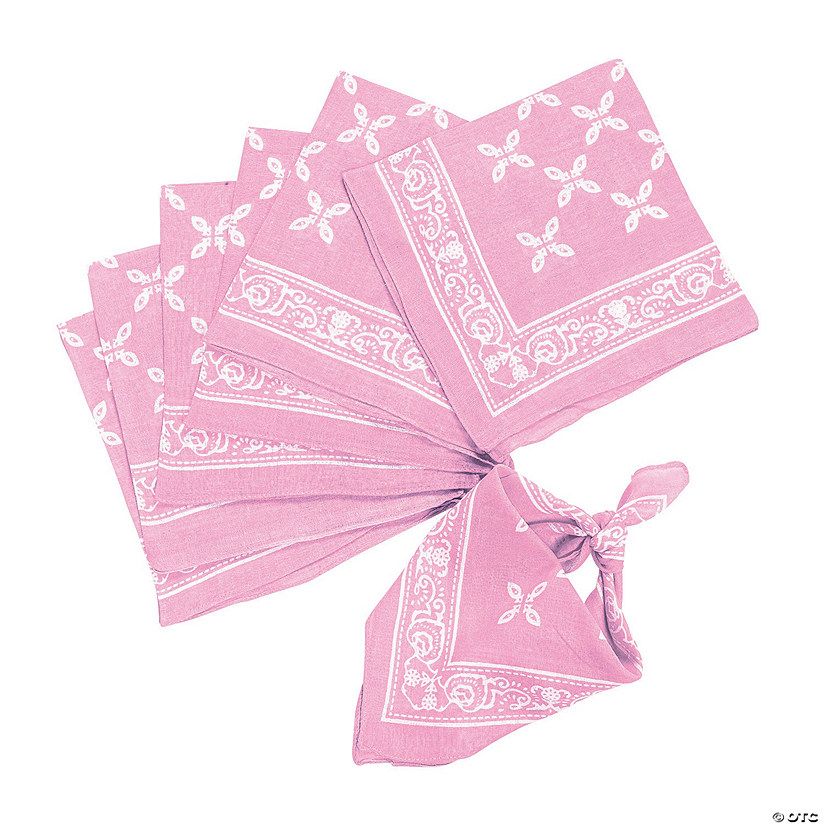Light Pink Bandanas - 12 Pc. | Oriental Trading Company