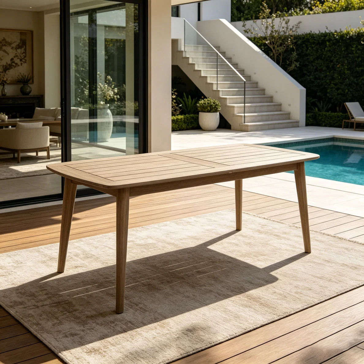 Outdoor Acacia Wood Expandable Dining Table | Wayfair North America