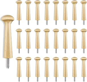 Sfcddtlg 24PCS Wooden Shaker Peg Wood Screw-3.7 Inch on Shaker Pegs Unfinished Wood Shaker Racks ... | Amazon (US)