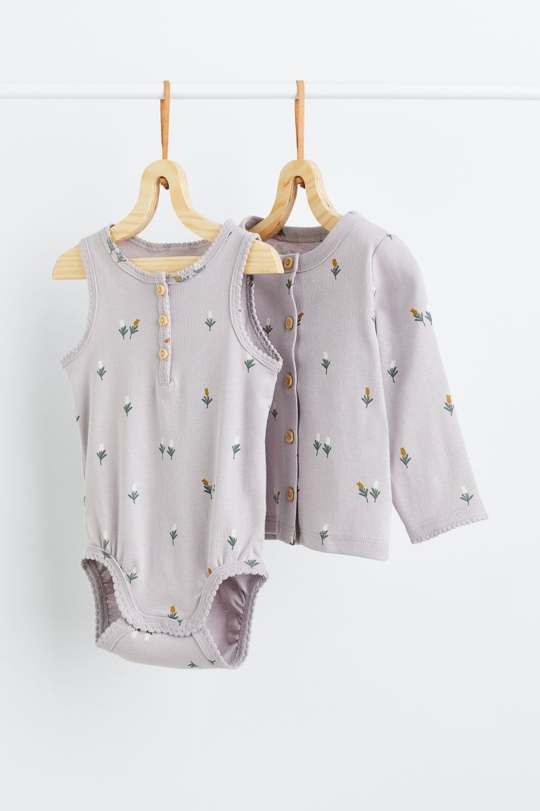 2-piece cotton jersey set | H&M (US)