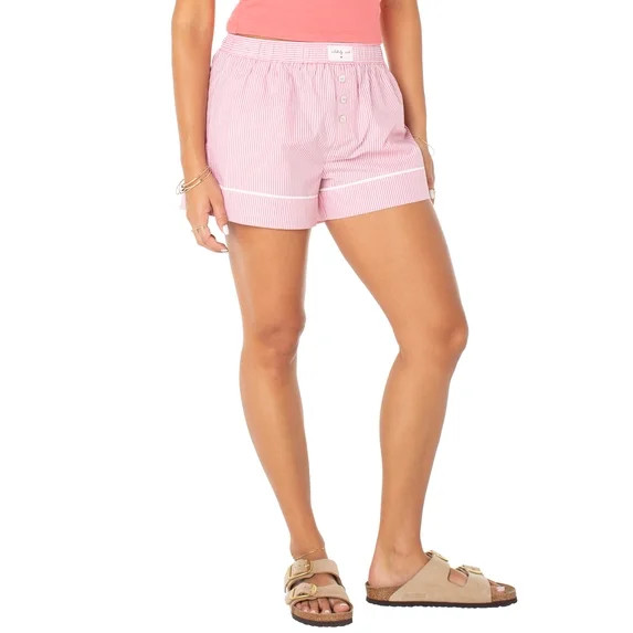 Celebrity Pink Women's Striped Boxer Shorts, Sizes XS-XXXL | Walmart (US)
