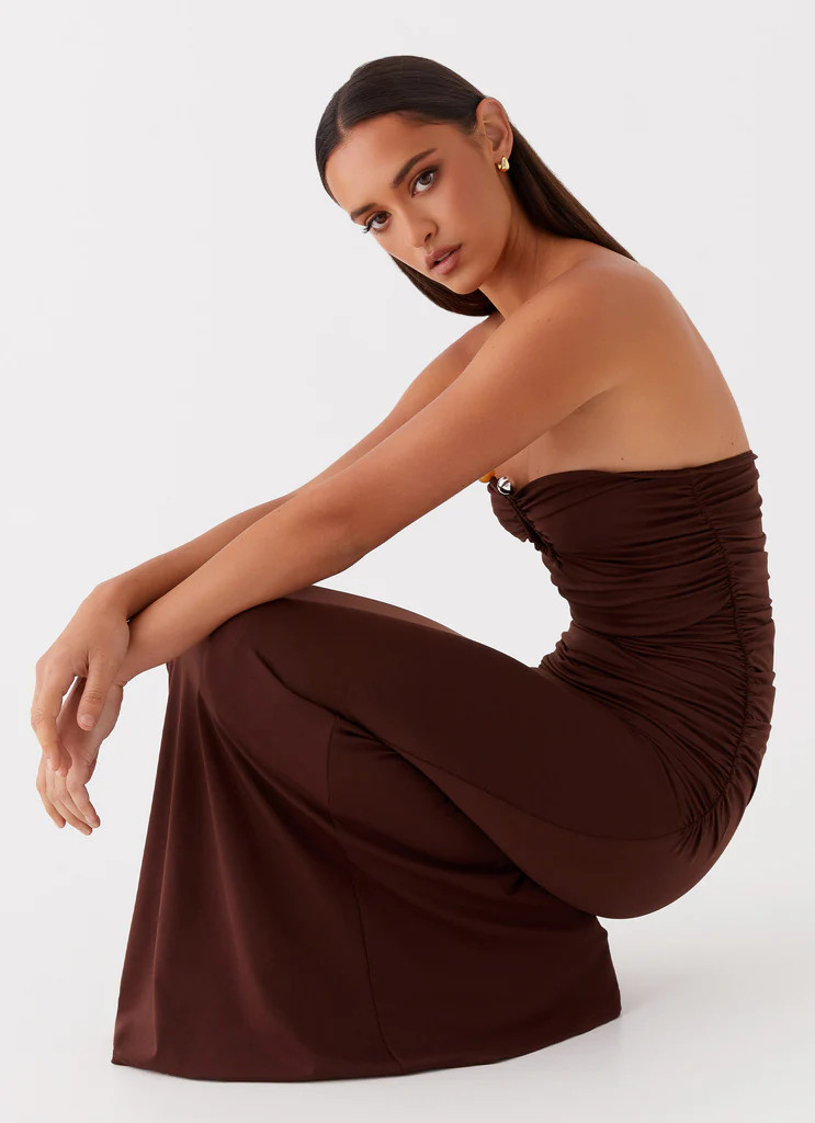 Rudy Maxi Dress - Brown | Peppermayo (Global)