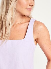 Sleeveless Linen-Blend Crop Top | Old Navy (US)