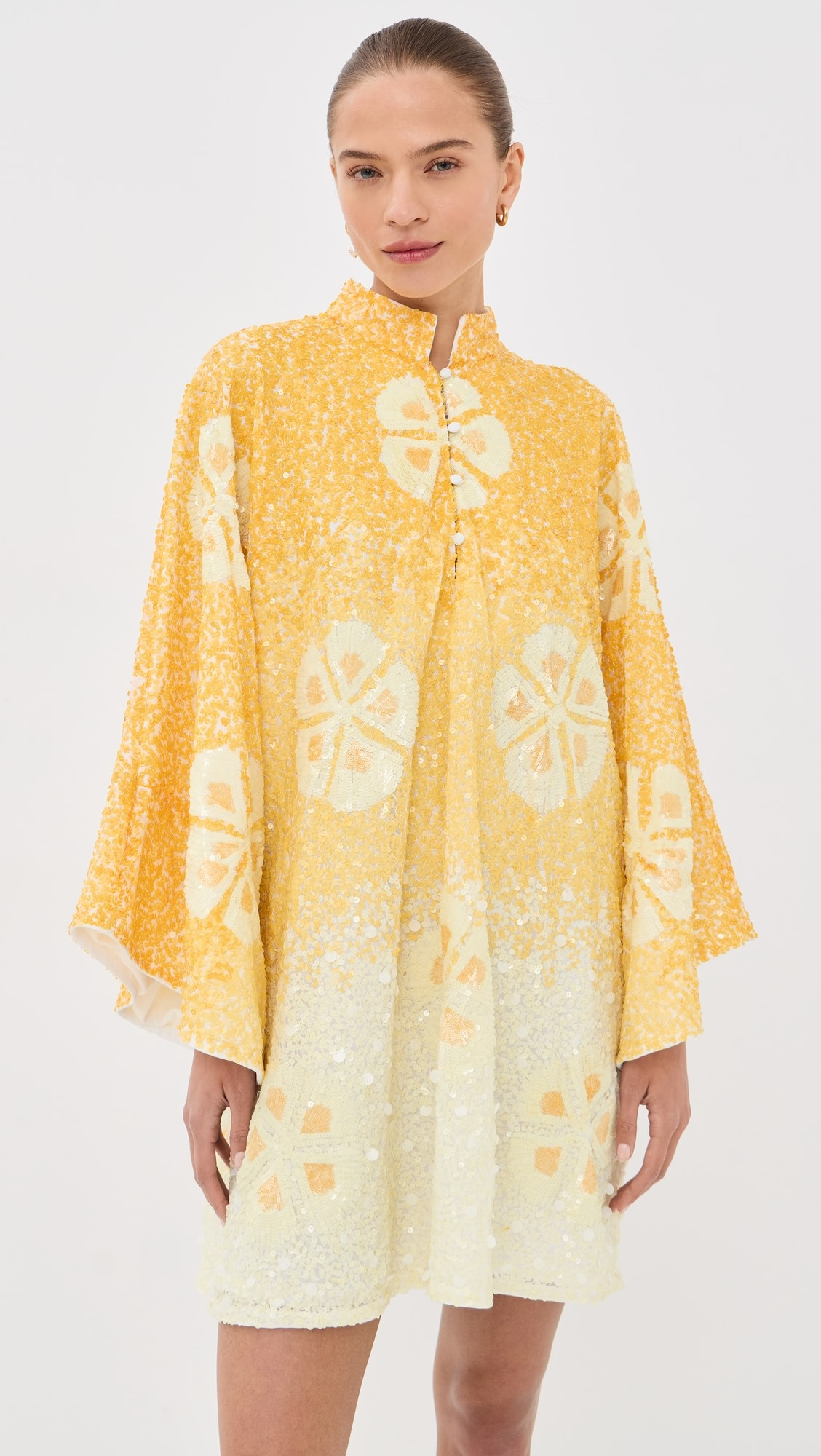 Sequin Hawaiian Flower Mini Caftan | Shopbop