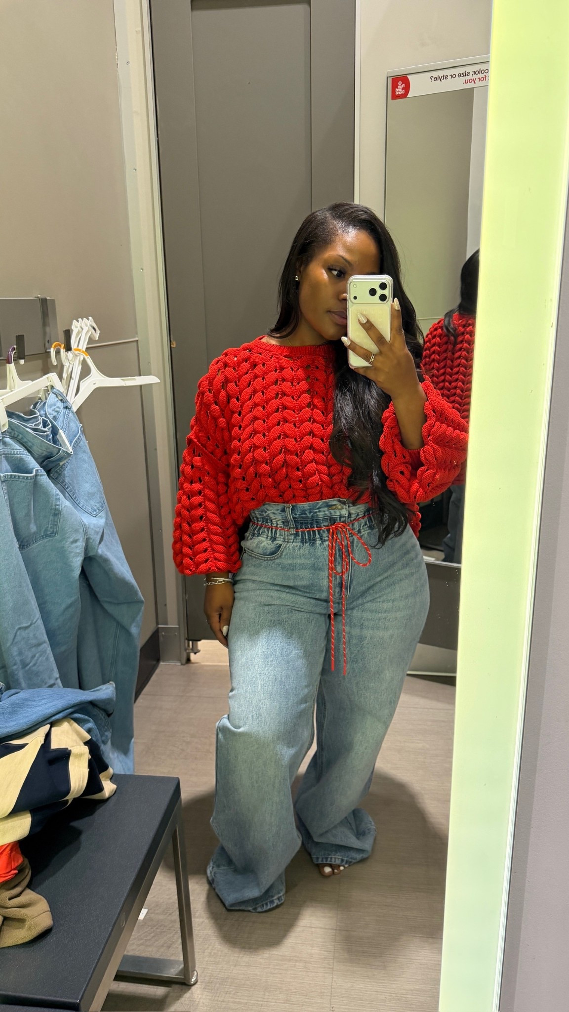 Target Curvy Girl Try On 💋 This outfit is perfect for Valentine’s Day! 

Sweater: Size L 
Jeans: Size: 14
Jeans are very long/ tall girl friendly 

#LTKValentine #LTKMidsize #LTKPetite