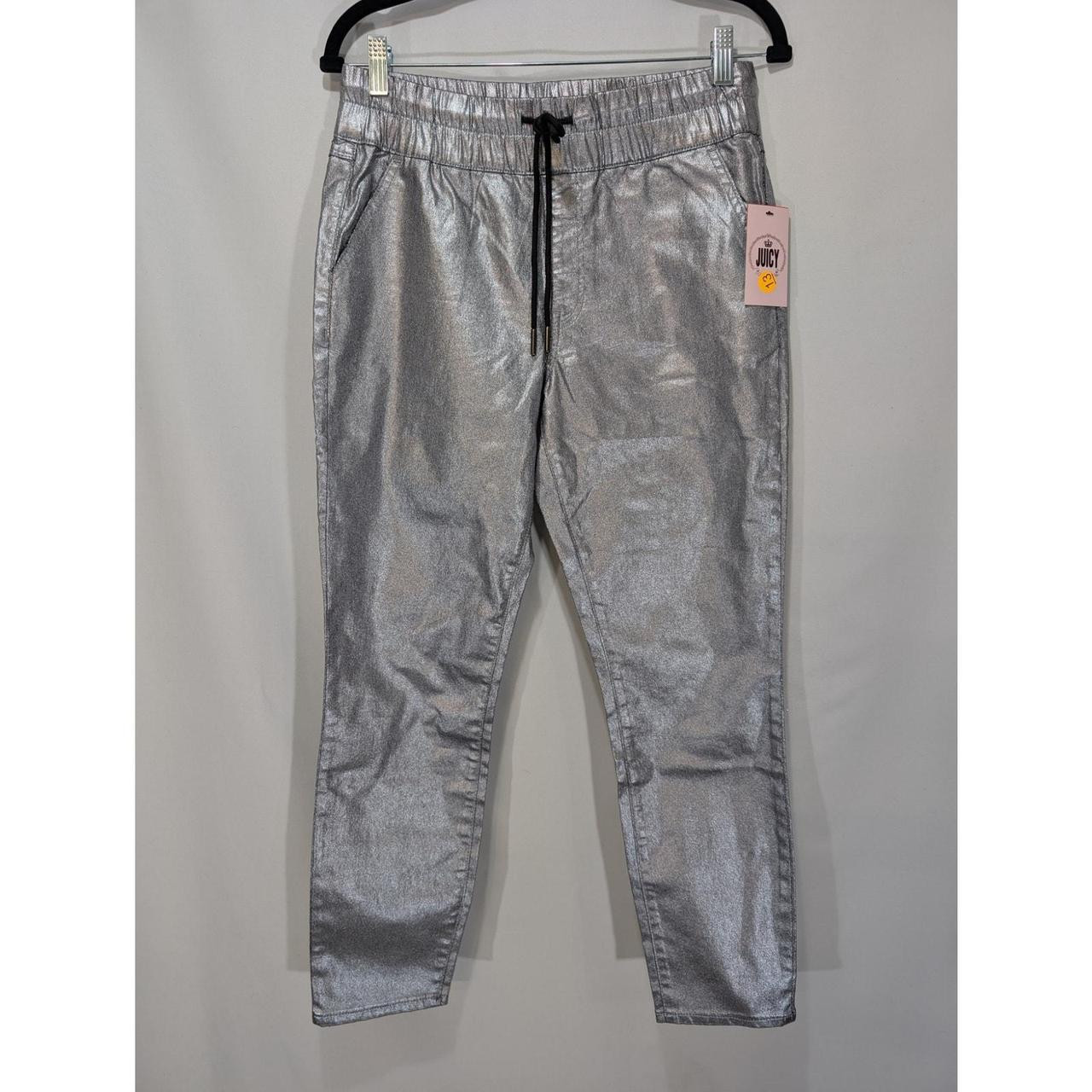 Juicy Couture Women's Pants - Silver - 10 | Depop US