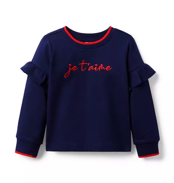 Embroidered Je T'aime Sweatshirt | Janie and Jack