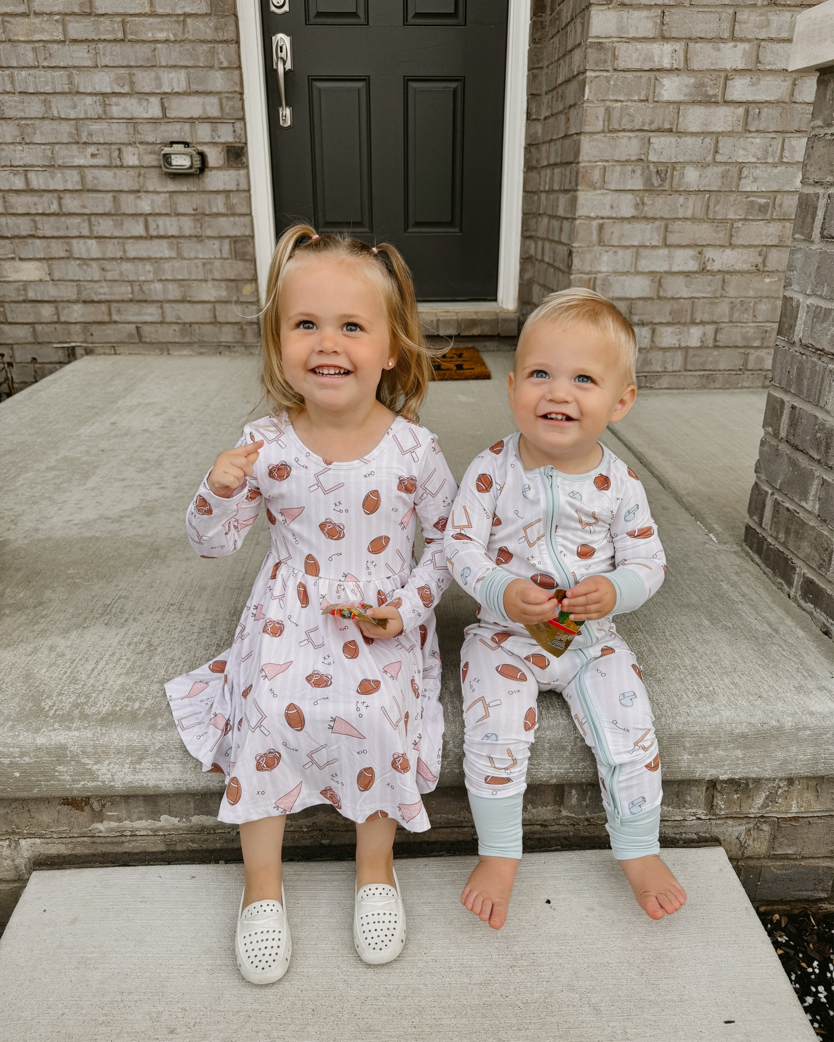 The cutest matching outfits for Kensley and Beckham for football season! The material is sooo soft and the dress has pockets so cute! 

#LTKKids #LTKBaby #LTKFallSale