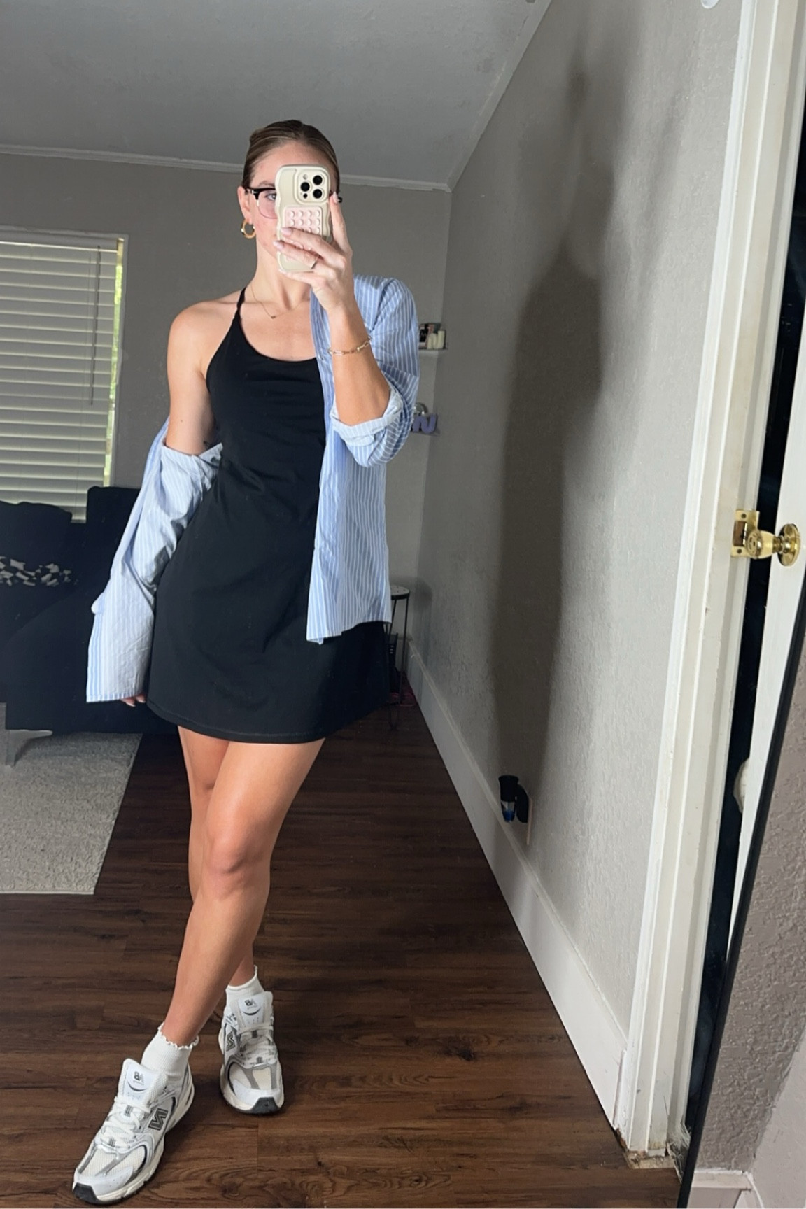 Spring outfit tennis dress travel outfit airport outfit sneakers 

#LTKSeasonal #LTKstyletip #LTKtravel