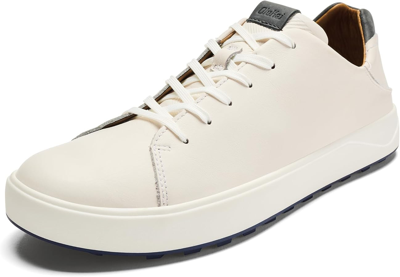 OluKai Wai'alae Men's Spikeless Golf Shoes, Full-Grain Leather | Amazon (US)