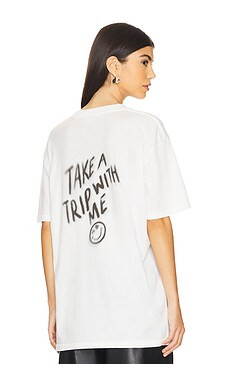 ANINE BING Walker Trip Tee in Ivory from Revolve.com | Revolve Clothing (Global)