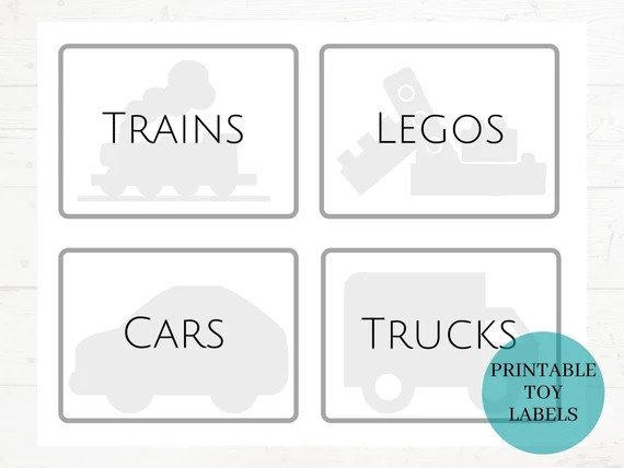 Large Printable Toy Labels for Organizing Playroom  Instant | Etsy | Etsy (US)