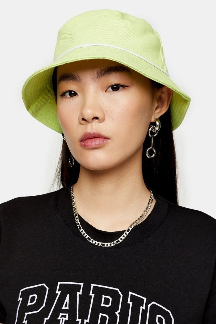 Piped Bucket Hat In Lime Green | Topshop UK