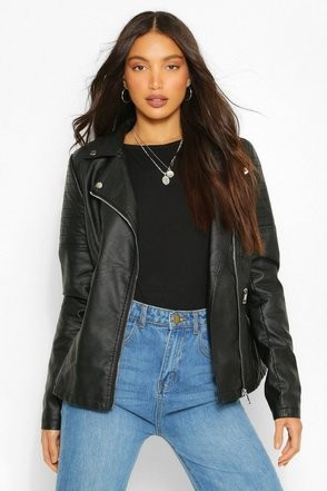 Tall Faux Leather Moto Jacket | Boohoo.com (US & CA)