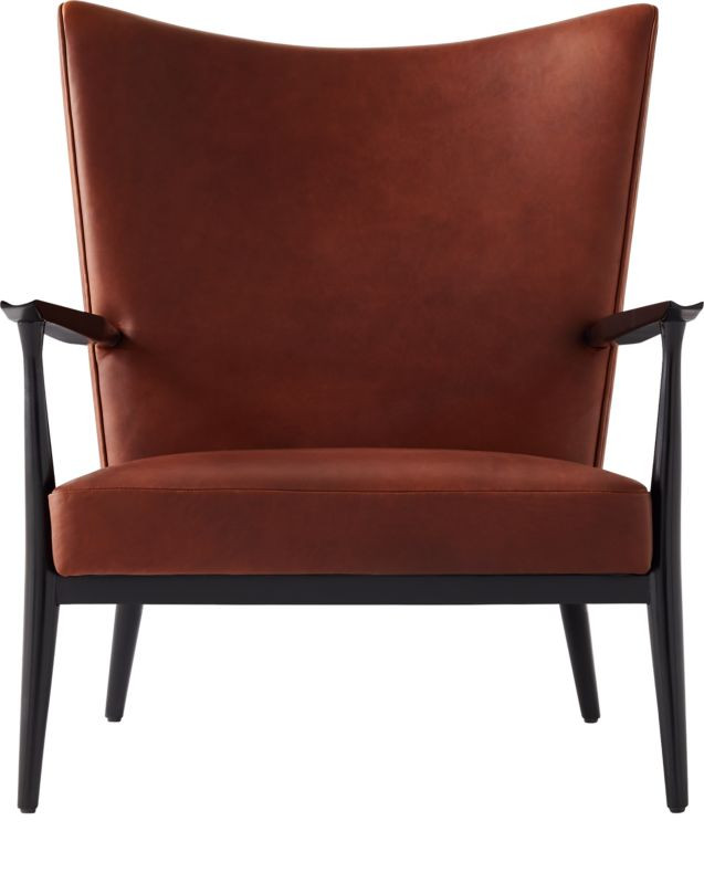Pull-Up Brown Leather Lounge Chair Model 1321 by Paul McCobb + Reviews | CB2 | CB2