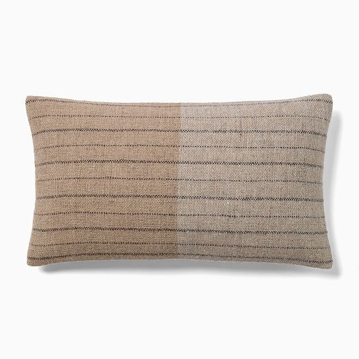 Wool Grid Lumbar Pillow Cover | West Elm (US)