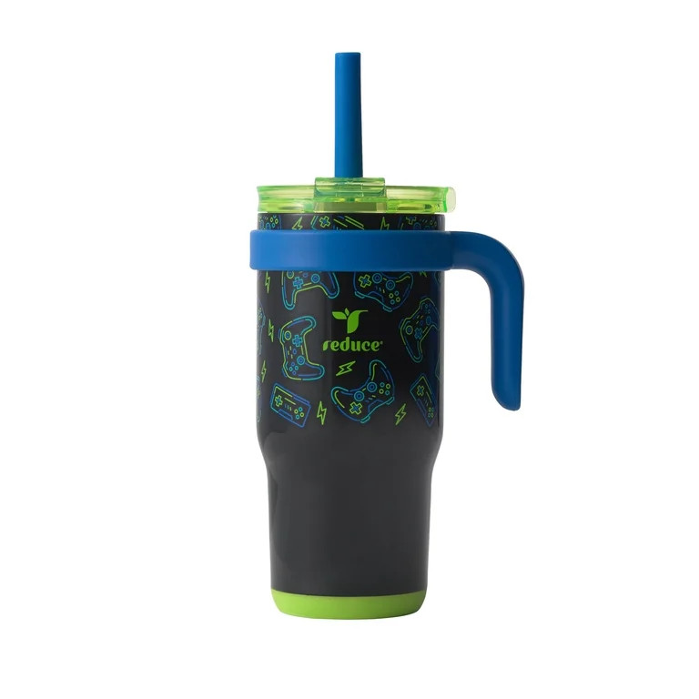 Reduce Coldee Kids Tumbler Spill-Proof Straw & Handle. Insulated Stainless Steel 18 oz, Gamer Glo... | Walmart (US)