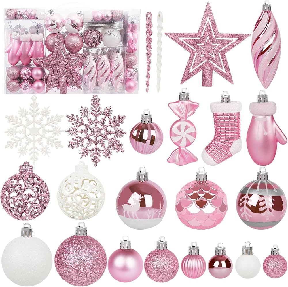 Artmag 135 Pcs Christmas Ball Ornaments Set, Pre-Tied Shatterproof Plastic Assorted Christmas Bal... | Amazon (CA)