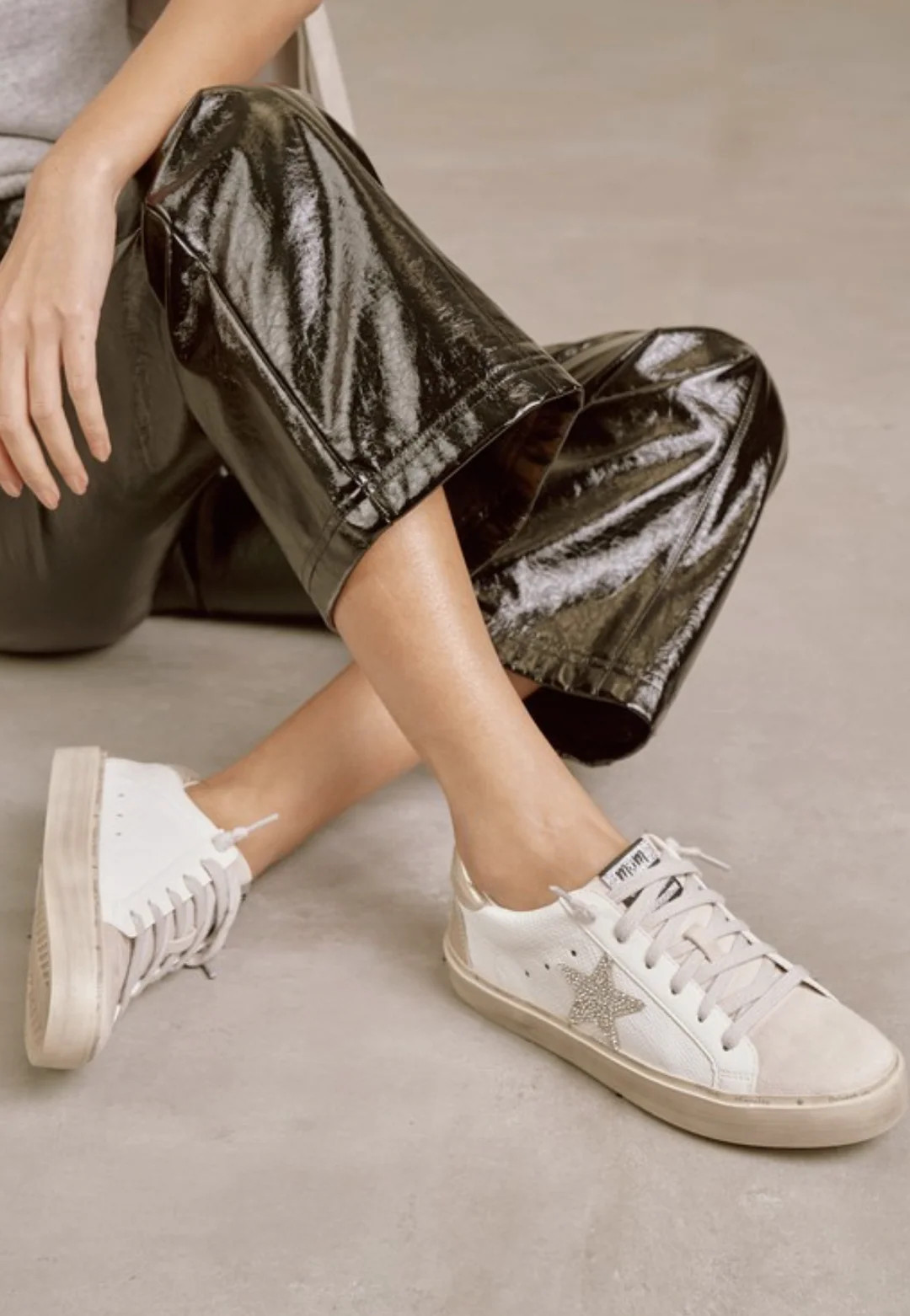 Believe In Miracles Rhinestone Star Sneaker | Krush Kandy