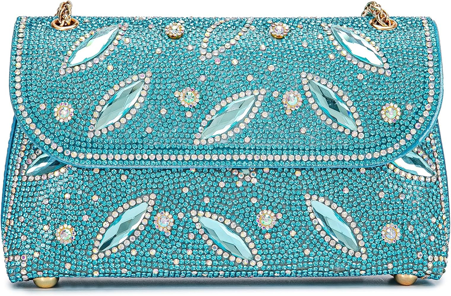 Bling Bling Rhinestones Purses for Women Chain Shoulder Bags Sparkly Evening Bags for Cocktail Pr... | Amazon (US)