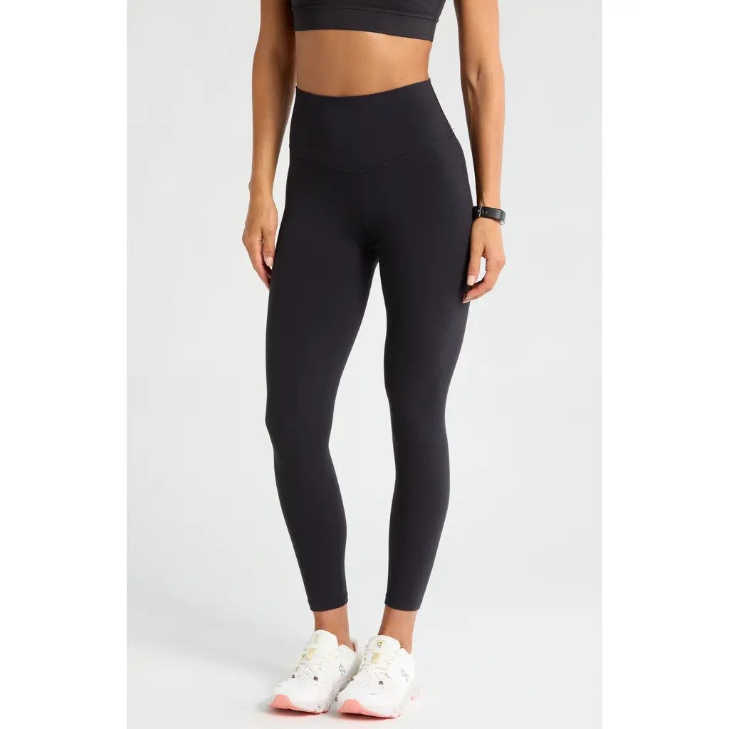 Zella Studio Luxe High Waist 7/8 Leggings in Black at Nordstrom, Size Xx-Large | Nordstrom