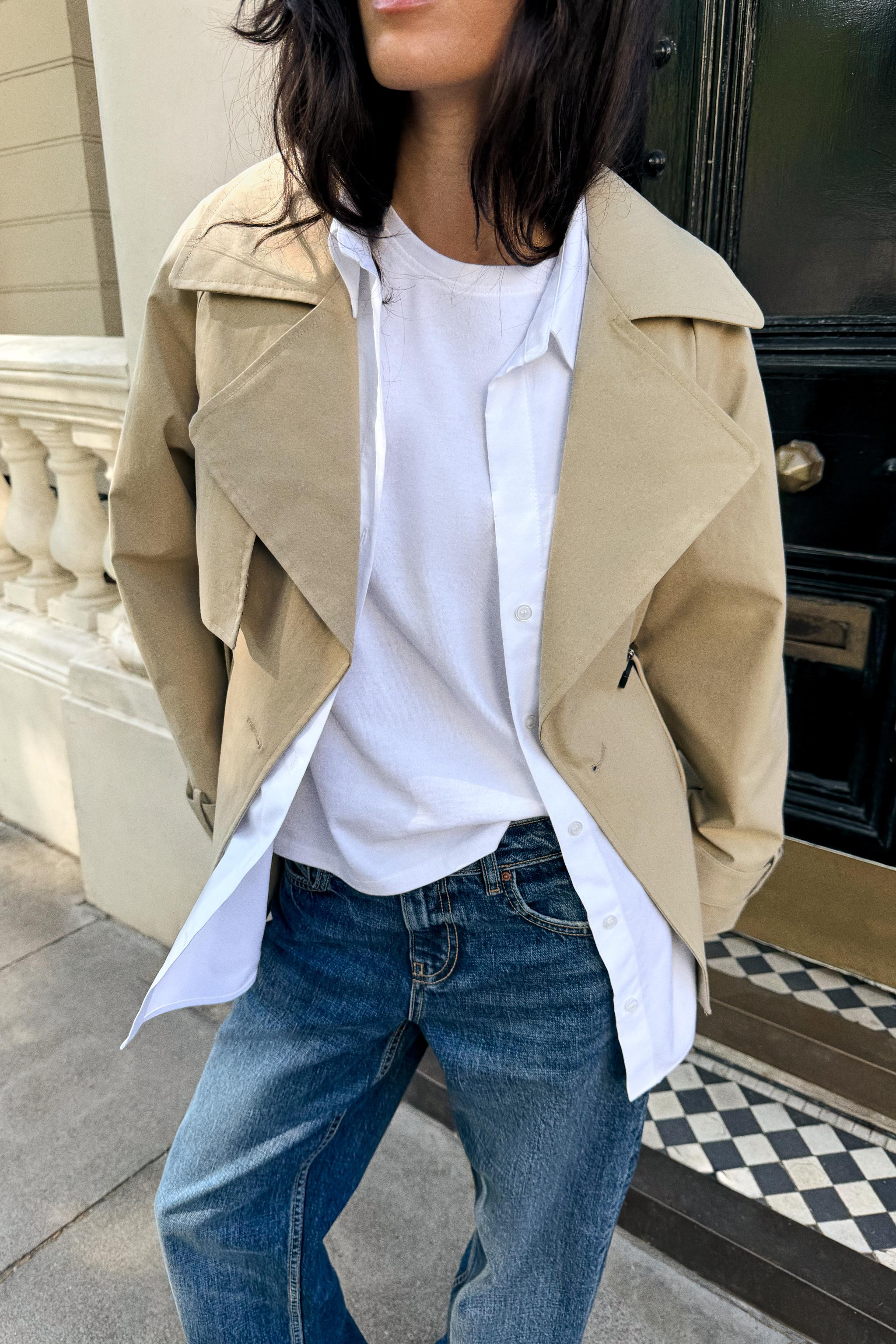 DOUBLE-BREASTED DRAWSTRING TRENCH JACKET | Zara US