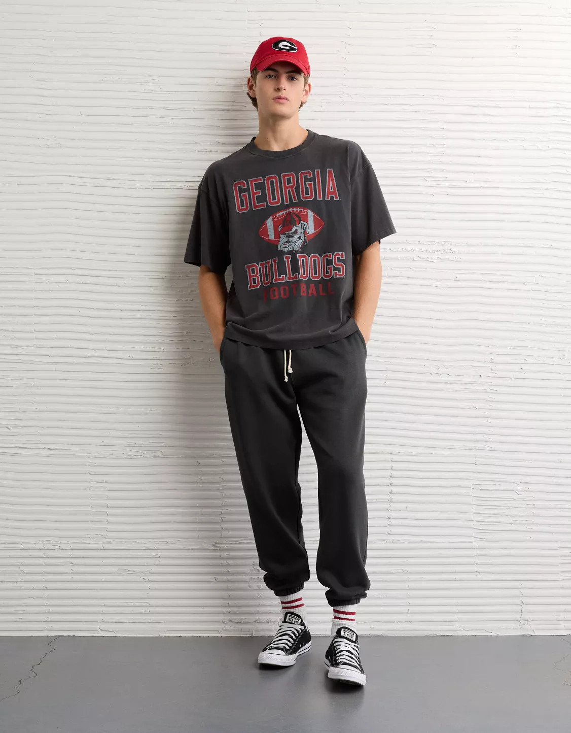 AE Boxy Georgia Bulldogs Graphic T-Shirt | American Eagle Outfitters (US & CA)