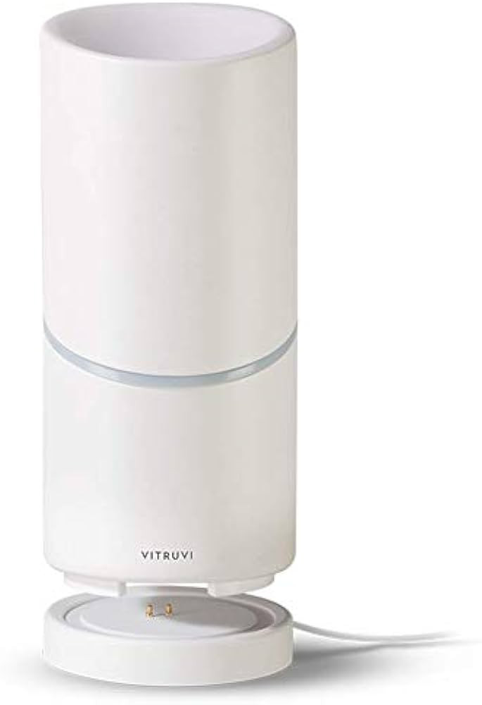 Vitruvi Move Cordless Diffuser, Ultrasonic Essential Oil Wireless Diffuser for Aromatherapy, Whit... | Amazon (US)