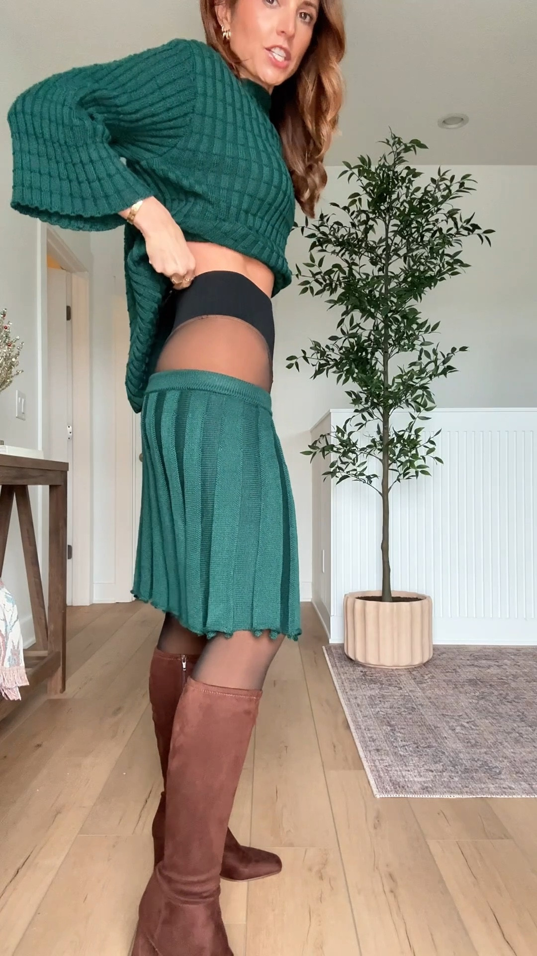 These Amazon fleece-lined tights are perfect for keeping you warm. They are waist-snatching and tummy control! XS-Small in color tan. Comfortable to wear all day. Paired with my favorite boots (go up half a size) and matching set (XS).

*23 in sweatpant jeans (I sized down one) and XS in bodysuit. 

#LTKgrwm #LTKSeasonal #LTKHoliday