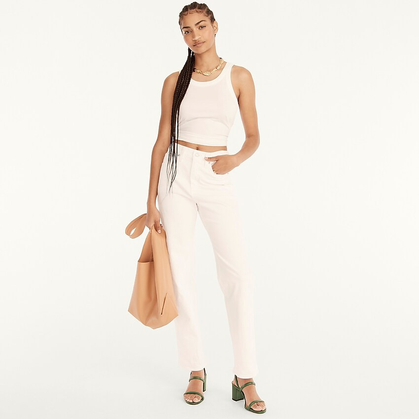 High-rise full-length '90s classic-straight jean in white | J. Crew US