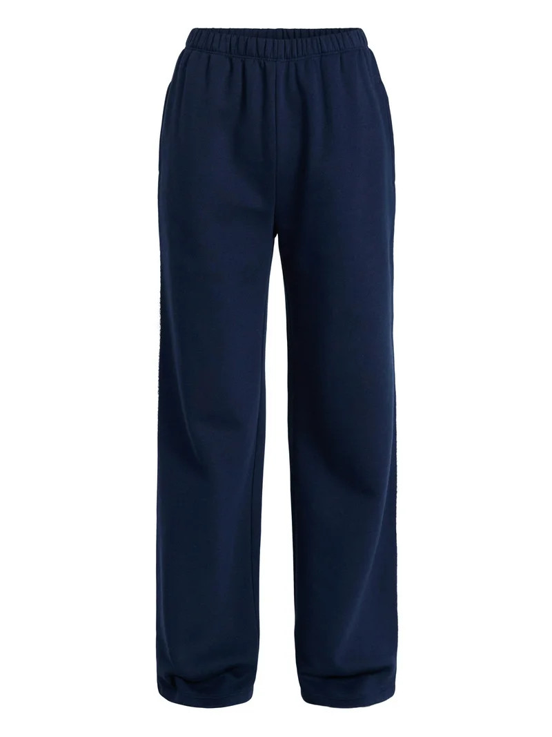 No Boundaries Lace Trim Fleece Pants, 30.5'' Inseam, Women’s XXS-XXL | Walmart (US)